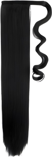Flye Self-Fastening Wrap Straight Ponytail 55cm - 1 Jet black Hair Extension
