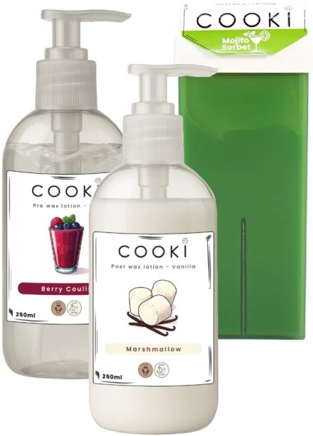 Cooki Mojito Sorbet Cartridge, Pre-Wax Lotion + Post-Wax Lotion