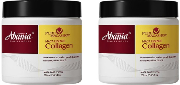 Abania 2PCS Collagen Hair Mask Deep Repair Conditioning Treatment with Argan Oil 400ML