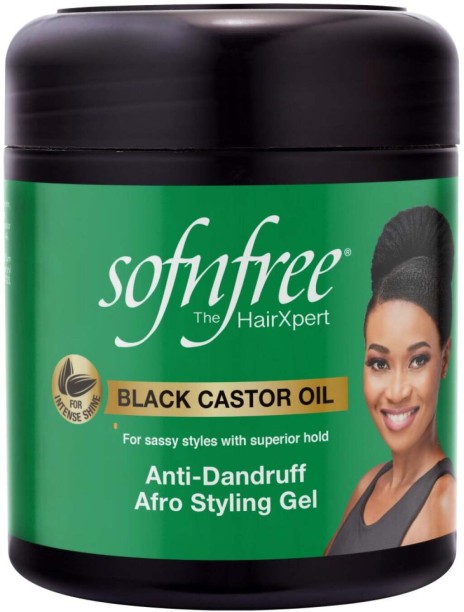 Sofnfree Black Castor Oil Anti Dandruff Afro Curl Hair