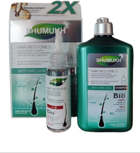 Shumukh Anti-hairloss Hair Growth Scalp serum and Shampoo Set