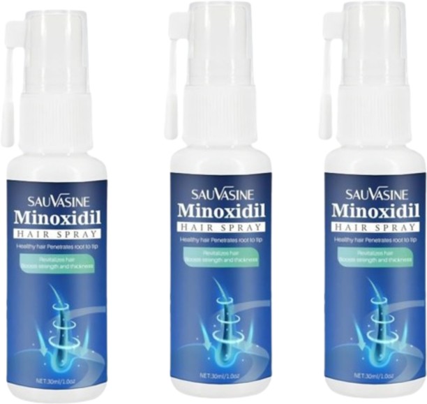Sauvasine Minoxidil Hair Growth Spray Revitalizes Hair Boots Strength And Thickness For Healthy Hair