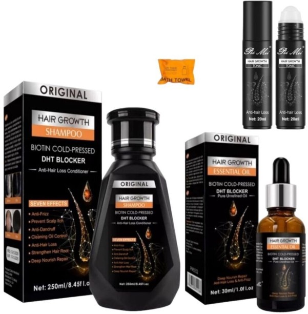 The Biotion Trilogy - Shampoo, Serum, Hair Growth Tonic & Compressed Towel
