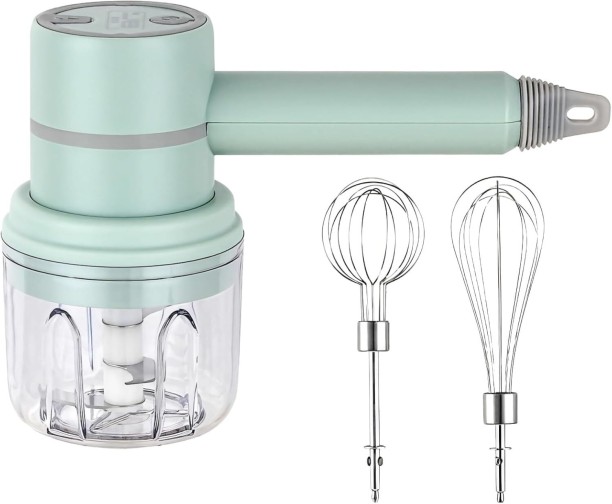Bloo Portable 2-in-1 Handheld Electric Mixer, Mini Egg Beater & Garlic Chopper 50 W Hand Blender