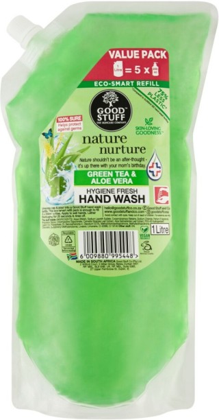 Good Stuff Nature Nurture Green Tea & Aloe Vera Hand Wash Refill Pouch For  Men & Women