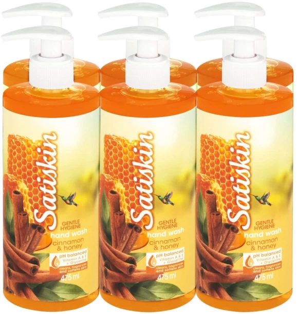 Satiskin Cinnamon & Honey Hand Wash Pump Dispenser For  Men & Women