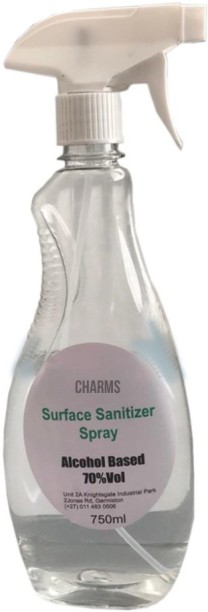 Charms Surface Sanitizer - 70% Alcohol Hand Sanitizer Spray Bottle For  Men & Women