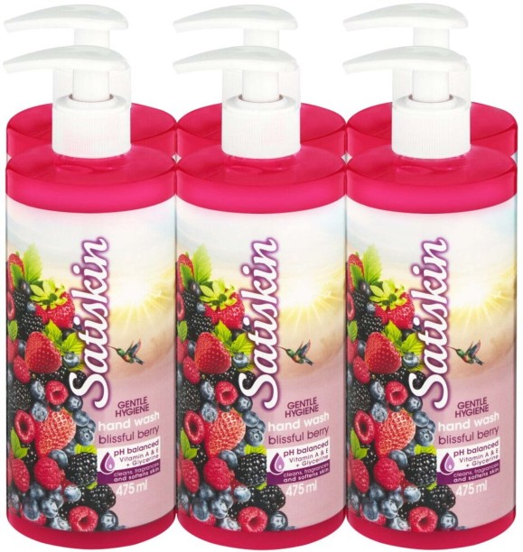 Satiskin Blissful Berry Hand Wash Pump Dispenser For  Men & Women