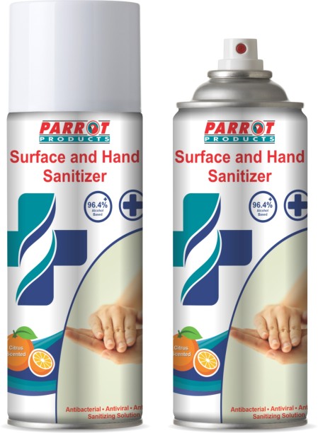 Parrot Products Sanitizer - 96.4% Alcohol Aerosol Hand Sanitizer Bottle For  Men & Women