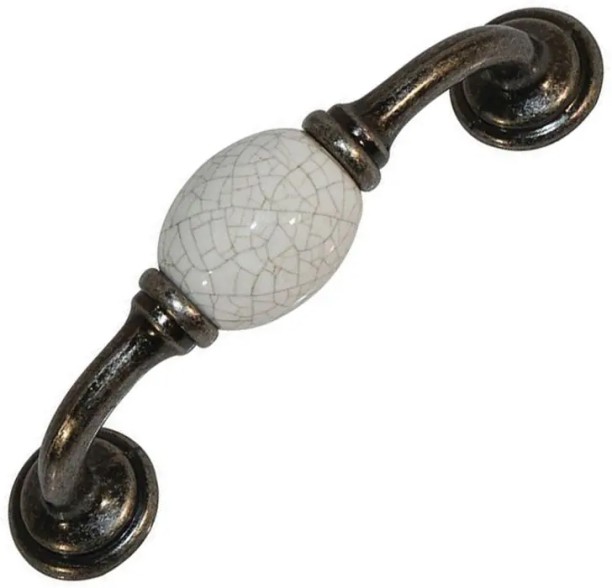 WOODLY Crete Handle, Antique Pewter, 96mm Handle Bar