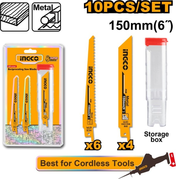 INGCO Reciprocating saw blades set 150mm Hack Saw