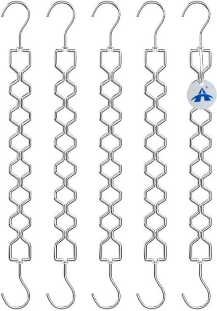 ALANES 5 Pack Space Saving Hangers for Clothes Metal Hanger Organizer Steel Pack of 5 Hangers For  Shirt