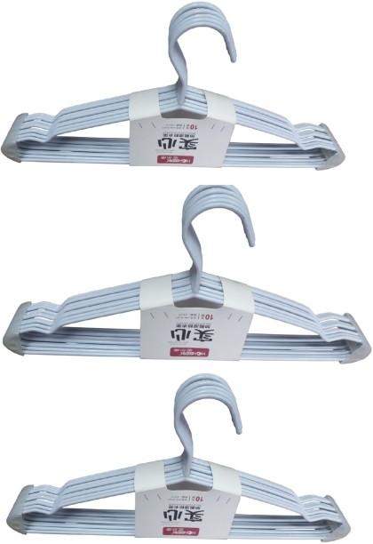 SpSP Plastic coated Steel Hangers Househol Clothes hanger pack of 30 Steel Pack of 30 Hangers For  Shirt