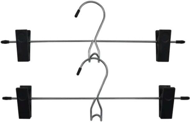Generic metal pants hanger 2 pack Steel Pack of 2 Hangers For  Trousers