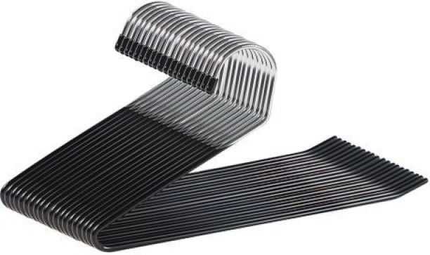 chenshia Space-Saving Heavy Duty, Non Slip Metal Steel Pack of 20 Hangers For  Trousers