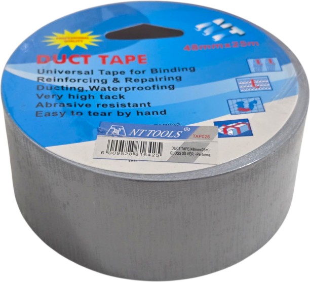 NT TOOLS Silver Duct Tape 48mm x 25m Roll Duct Tape NA Duct Tape (Manual)