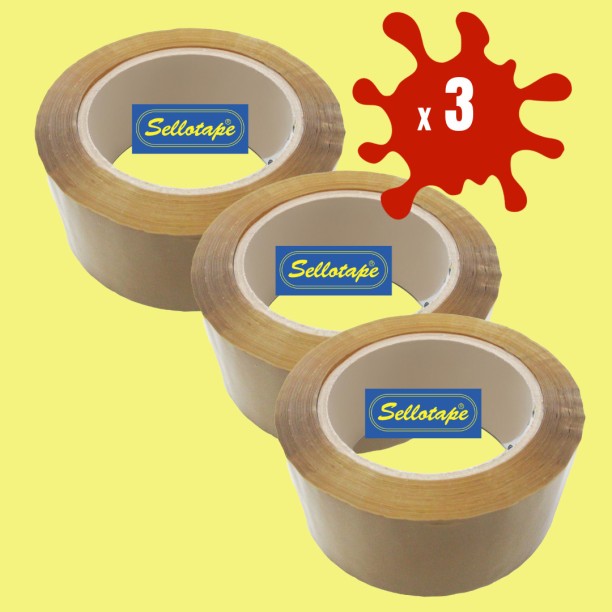 SelloTape PTB4850 Packaging Tape Buff 48mmx50M Roll 5000 cm Single Sided Tape