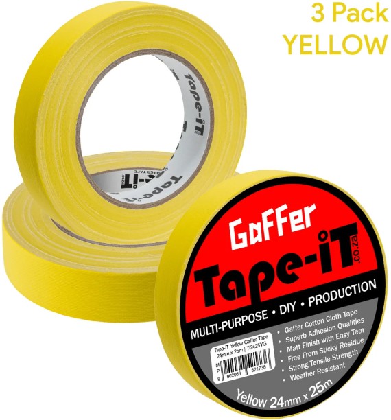 Tape-iT Ti2425YG3 12.5 cm Gaffer Tape