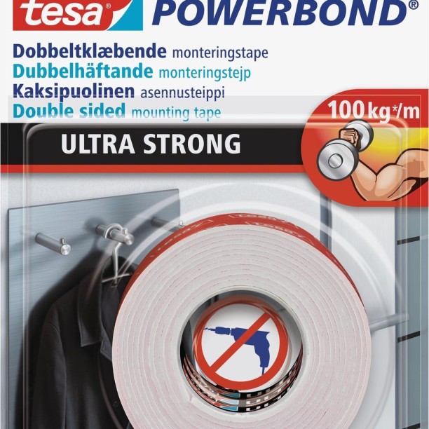 TESA Powerbond Mounting Tape Ultra Strong 150 cm Double-sided Tape