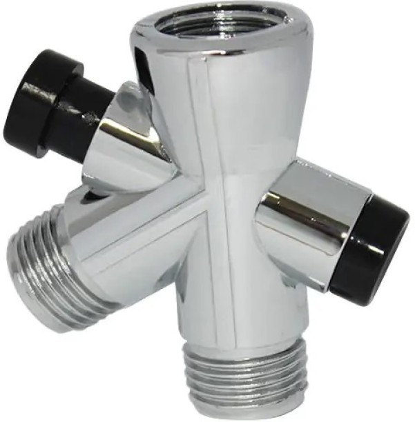 Woodly Shower Diverter, Chrome Plated Male/Female Butterfly Valve