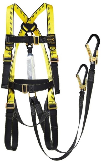 Dromex Double Lanyard & Scaff Hook Full Body Harness