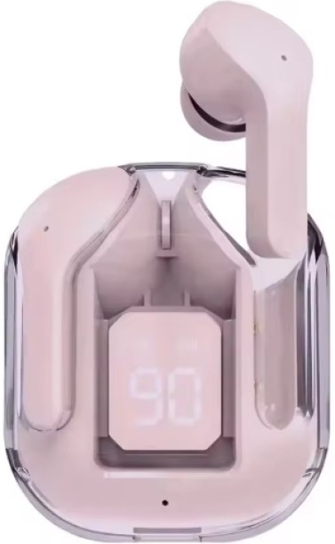 SM Wireless Ultra Pro Comfortable Earbuds-Long Battery Life & Cancelling - Pink Bluetooth Headset