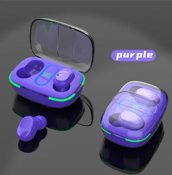 SUPER E Y90 TWS Transparent Shell Digital Display Bluetooth Headset AB-D482 Bluetooth Headset