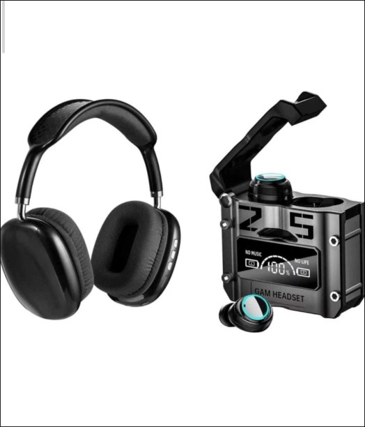 UG EARBUDS P 9 WIRELESS HEADPHONES AND M25 WIRELESS EARBUDS COMBO Bluetooth Headset