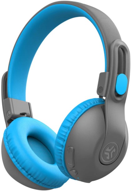 JLAB JBuddies Studio 2 Wireless Headphones - Blue/Grey Bluetooth & Wired without Mic Headset