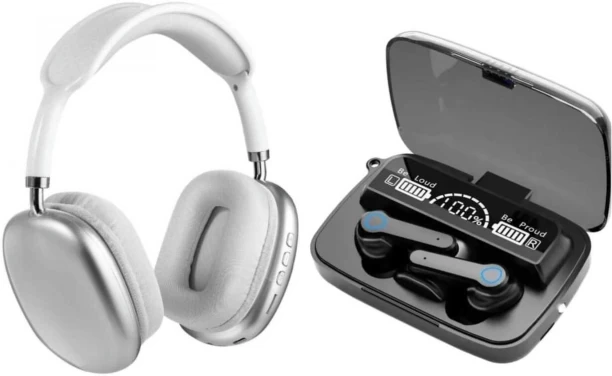 UG Headphones combo P9 Headphones with Wireless High Quality M19 Earbuds Combo Bluetooth Headset