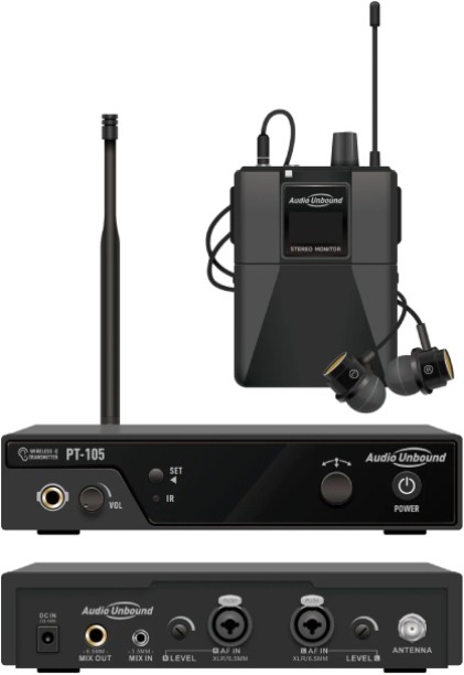 Audio Unbound AU - ProTone 105 IEM System (In ear monitors) Bluetooth & Wired without Mic Headset