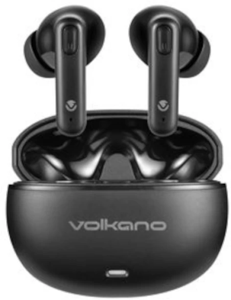 Volkano Pulse Series ANC True Wireless Earphones with Dual-Mic ENC - Black Bluetooth Headset