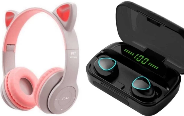 BT COMBOS CAT HEADSETS AND M10 EARBUDS Bluetooth Headset
