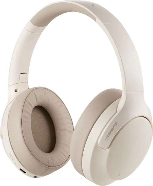 Volkano Odyssey Noise Cancelling Wireless Headphones - Nude Bluetooth & Wired Headset