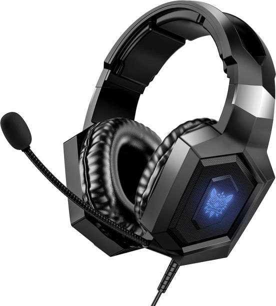 gadgetgyz ONIKUMA K8 3.5mm Gaming Headphones with Mic & RGB LED Lights Black Bluetooth & Wired Headset