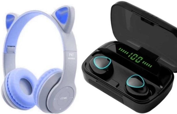 BT COMBOS CAT HEADSETS AND M10 EARBUDS Bluetooth Headset
