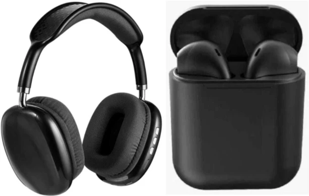 BT COMBOS P9 HEADPHONES AND i12 EARBUDS Bluetooth Headset
