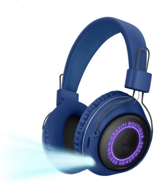 SUPER E Aerbes AB-ER10 Over Ear Bluetooth Headphones With LED Light Bluetooth & Wired Headset