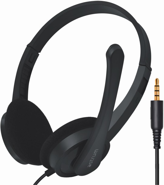 Astrum Over-Ear Stereo Headset with Mic and 3.5mm Aux Jack - HS600 Wired Headset