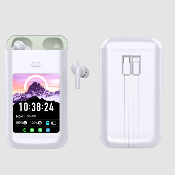 Fariedl Bluetooth power bank color screen touch in-ear with screen noise reduction transparent bluetooth headset Bluetooth without Mic Headset