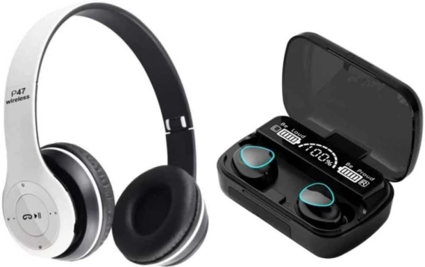 BT COMBOS P47 Wireless Headphones with M10 Combo Bluetooth Headset