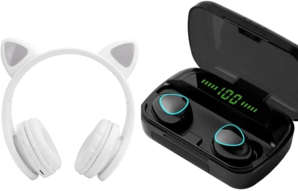 BT COMBOS CAT HEADSETS AND M10 EARBUDS Bluetooth Headset