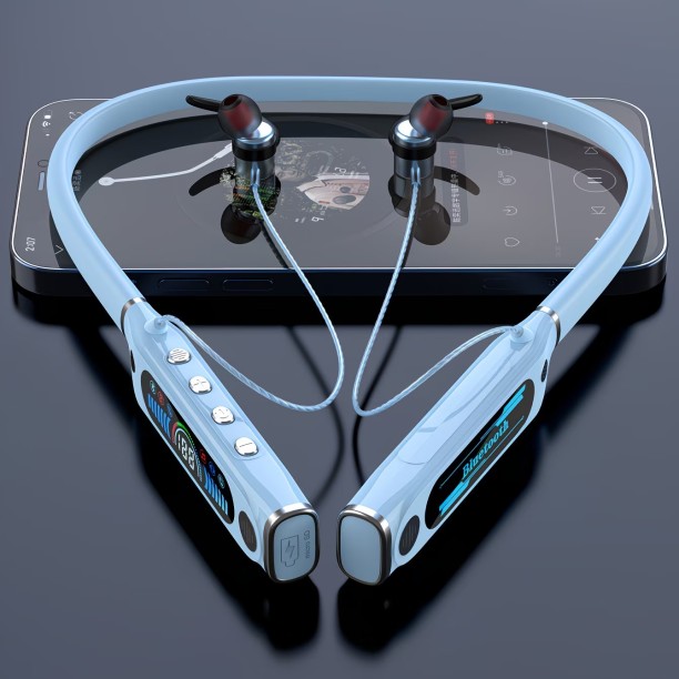 Fantasy Town Wireless Earphones with a Neckband Design, Featuring TF Card Support, Noise Cancellation Bluetooth Headset