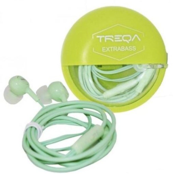 treqa EP-727 Extra Bass Earphones in Storage Box Wired Headset