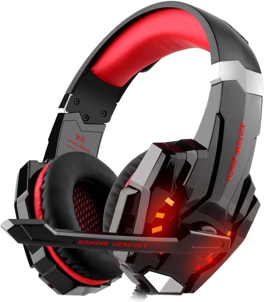 Kotion Each G9000 Red Gaming Headphones With Mic Compatible With PS4, Xbox And Pc Wired Headset