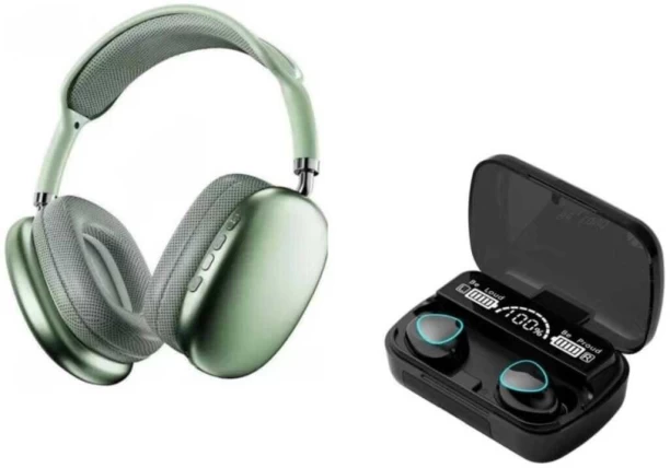 BT COMBOS P9 Wireless Headphone with M10 Wireless Combo Bluetooth Headset