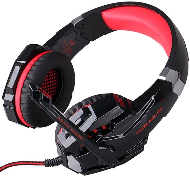 DW G9000 Gaming Headphone with Mic Compatible With PS4,Xbox One,Pc Wired Headset - RED Wired Headset