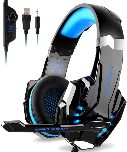 DW G9000 Gaming Headphone with Mic-Blue. Compatible With PS4,Xbox One,Pc Wired Headset