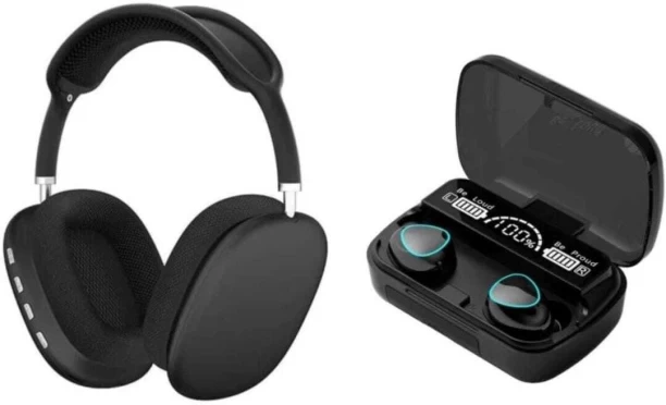 BT COMBOS P9 Wireless Headphone with M10 Wireless Combo Bluetooth Headset