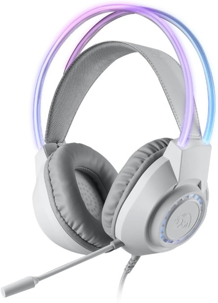 Redragon Over-Ear Scream Gaming Headset - White Wired Headset